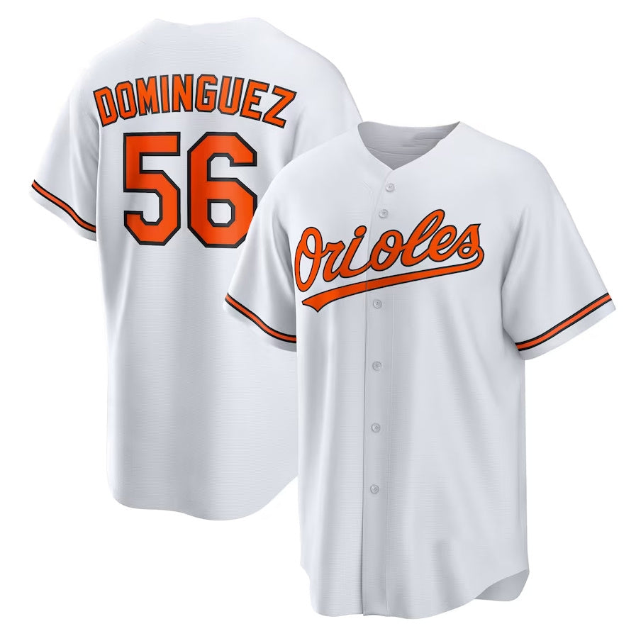 Custom #56 White BAL Baseball Shirt Top