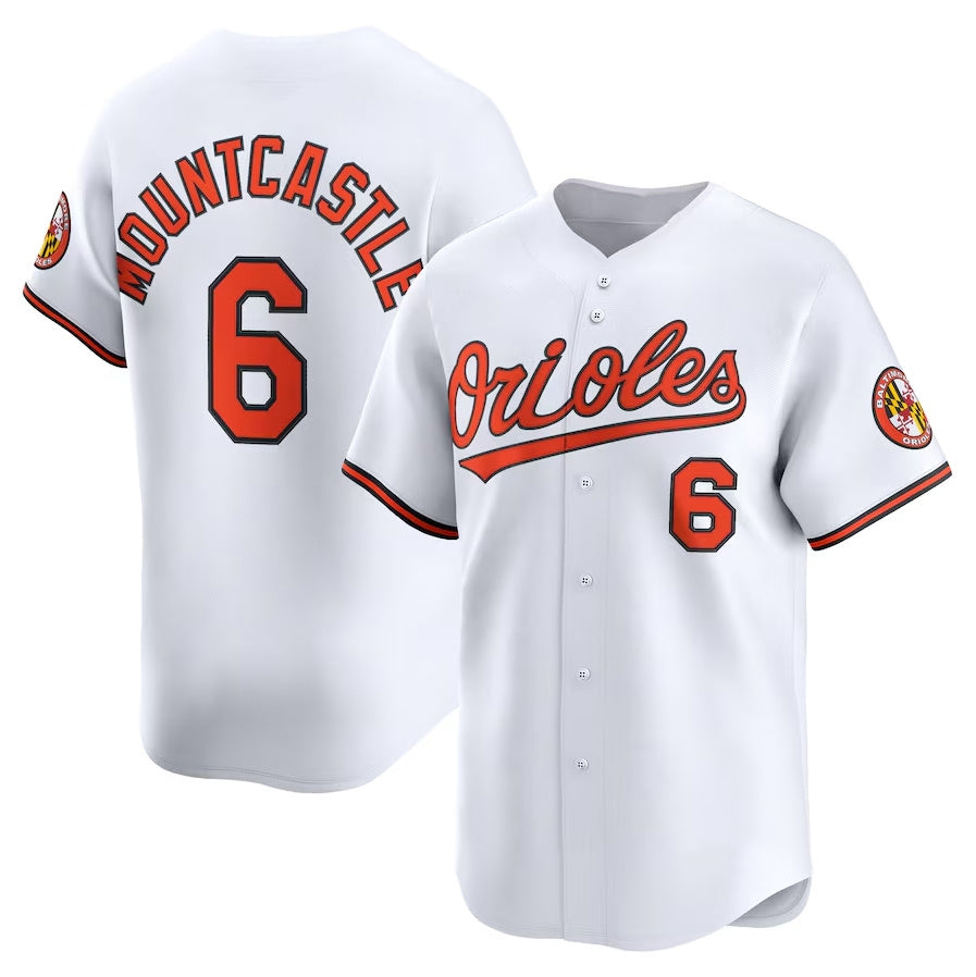 Custom #6 White BAL Baseball Shirt Top