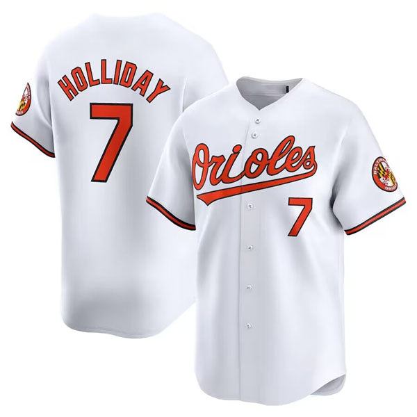 Custom #7 White 2024 BAL Baseball Shirt Top