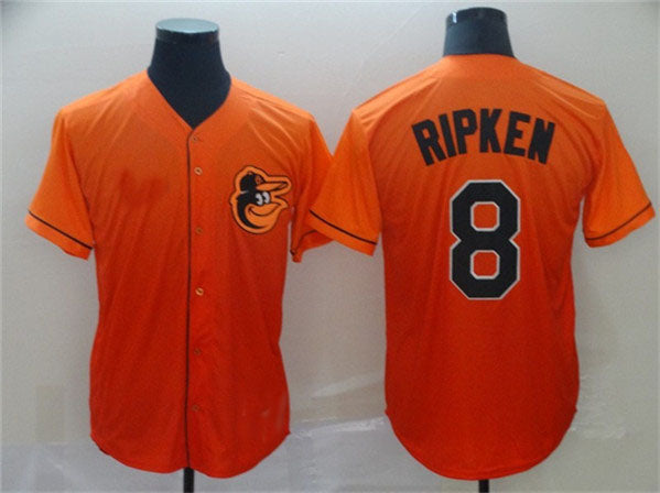 Custom #8 Orange BAL Baseball Shirt Top