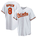 Custom #8 White Throwback BAL Baseball Shirt Top