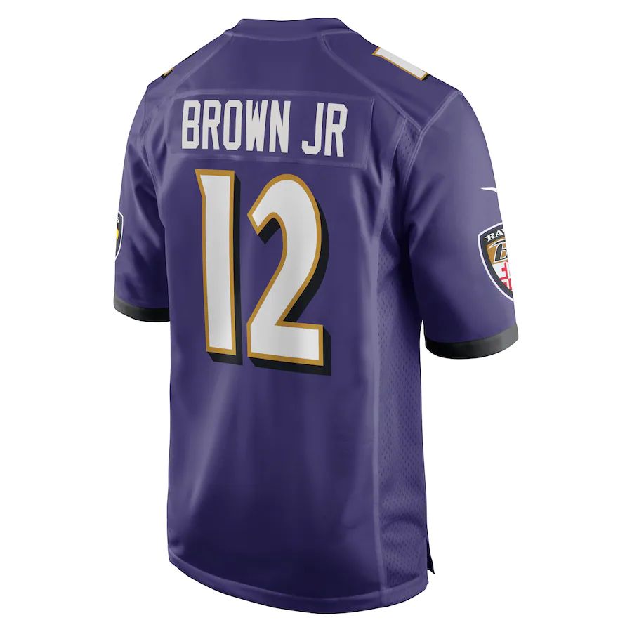 Custom #12 Purple BAL Football Shirt Top