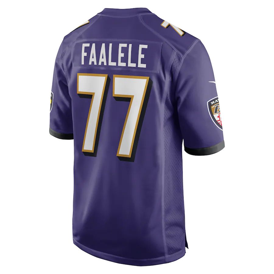 Custom #77 Purple BAL Football Shirt Top