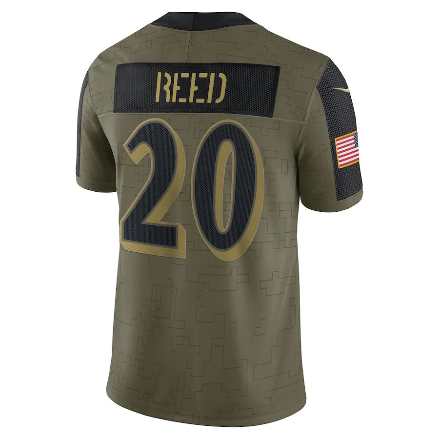 Custom #20 Olive 2021 BAL Football Shirt Top