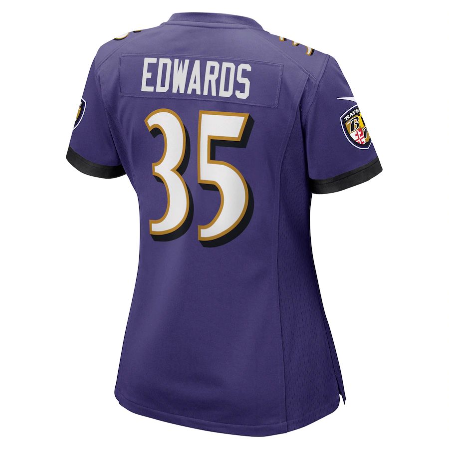 Custom #35 Purple BAL Football Shirt Top