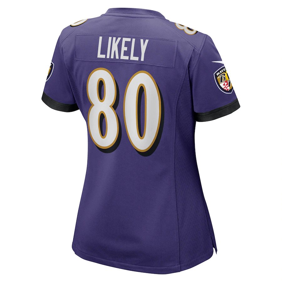 Custom #80 Purple BAL Football Shirt Top