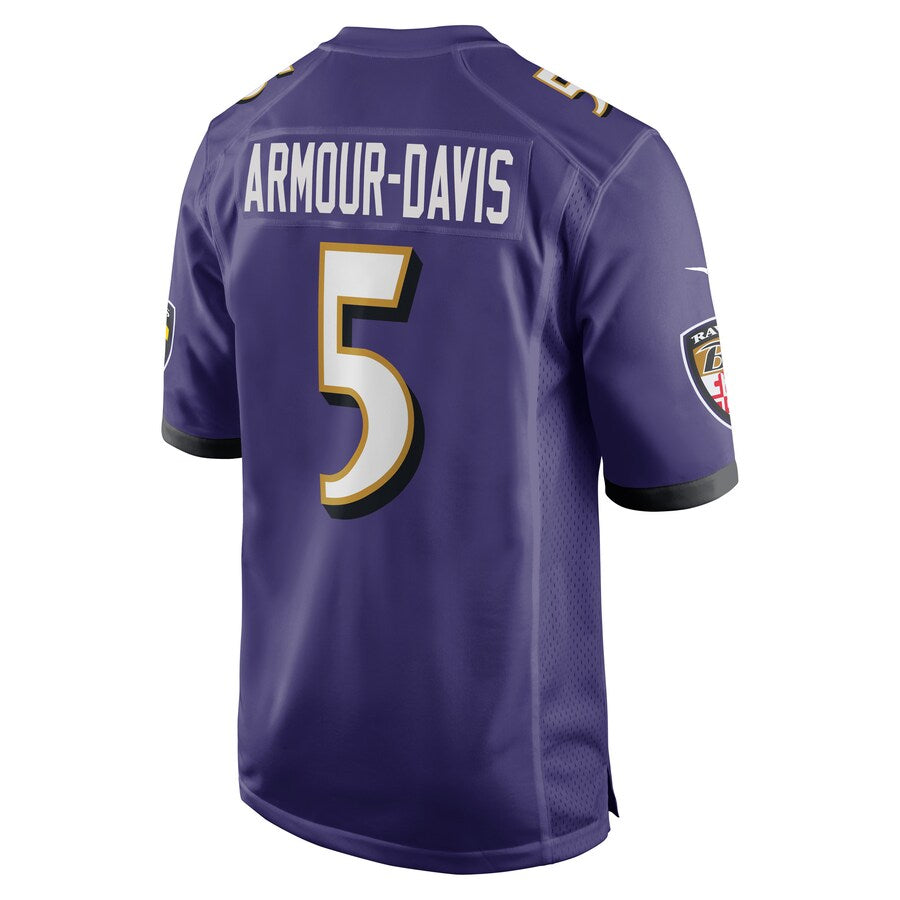 Custom #5 Purple BAL Football Shirt Top