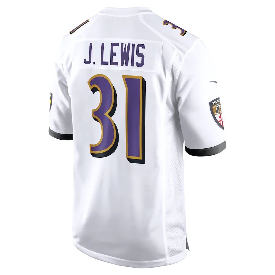 Custom #31 White BAL Football Shirt Top