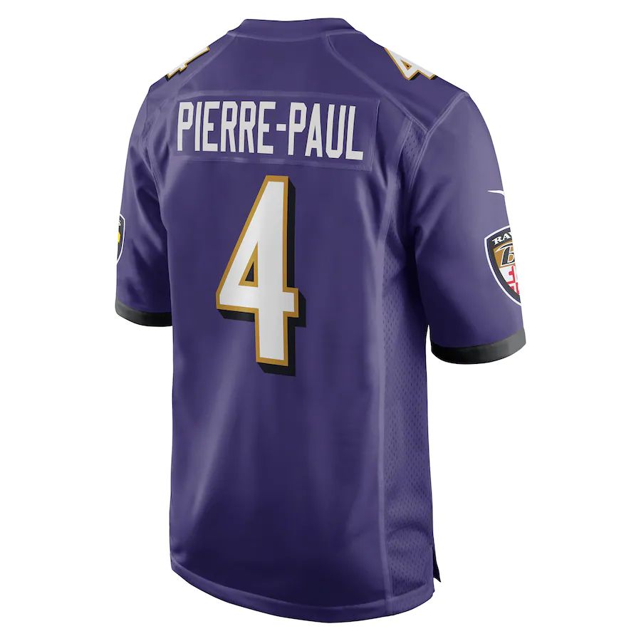 Custom #4 Purple BAL Football Shirt Top