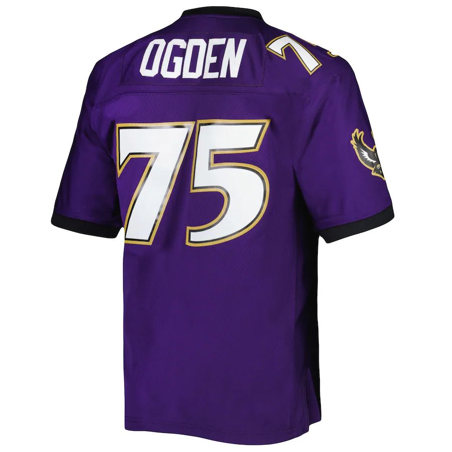 Custom #75 Purple 1996 BAL Football Shirt Top