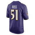 Custom #51 Purple BAL Football Shirt Top