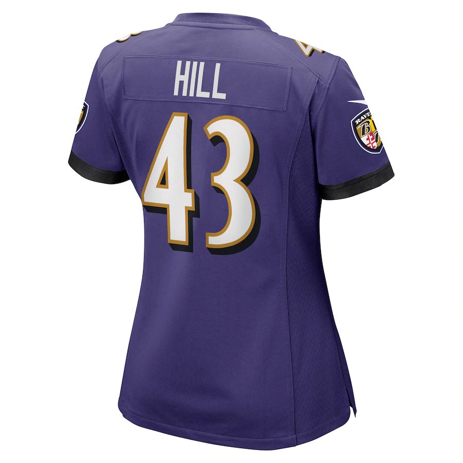 Custom #43 Purple BAL Football Shirt Top