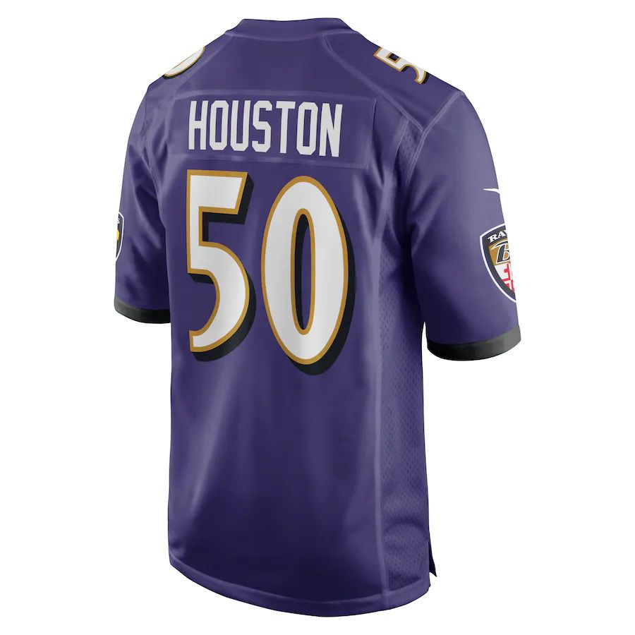 Custom #50 Purple BAL Football Shirt Top