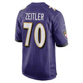 Custom #70 Purple BAL Football Shirt Top