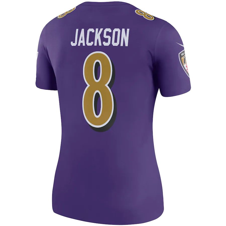 Custom #8 Purple BAL Football Shirt Top