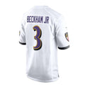 Custom #3 White BAL Football Shirt Top