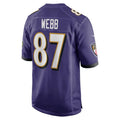 Custom #87 Purple BAL Football Shirt Top