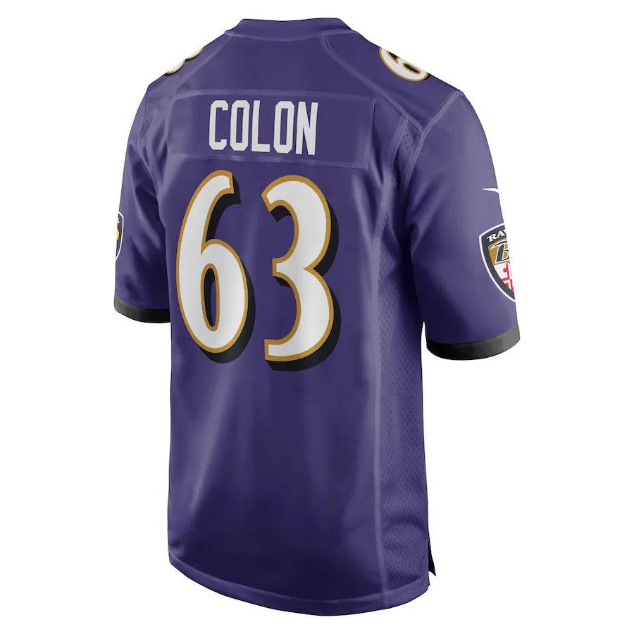 Custom #63 Purple BAL Football Shirt Top