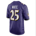 Custom #25 White BAL Football Shirt Top