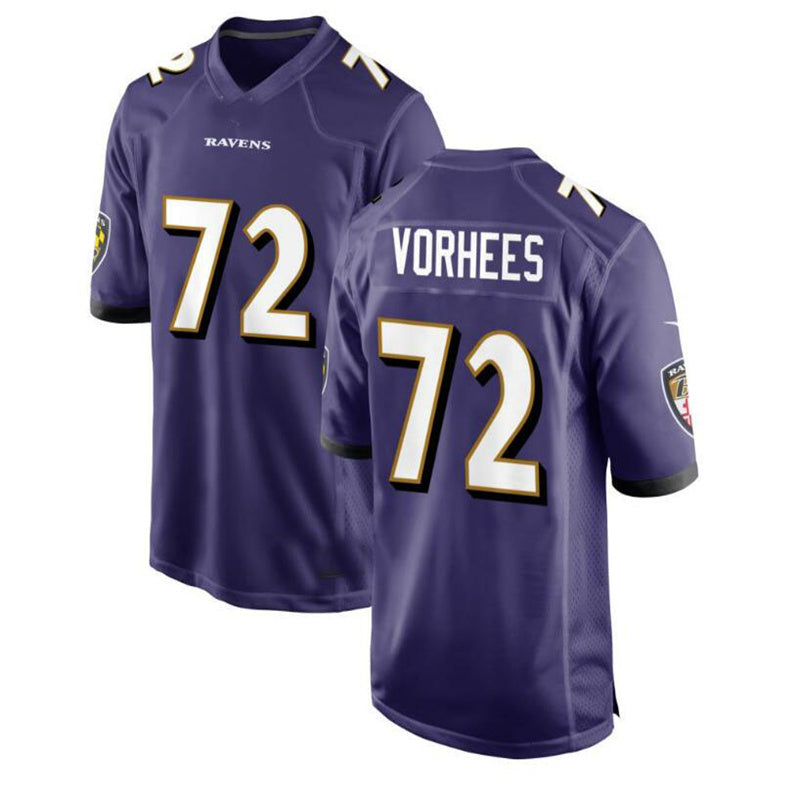 Custom #72 Purple BAL Football Shirt Top