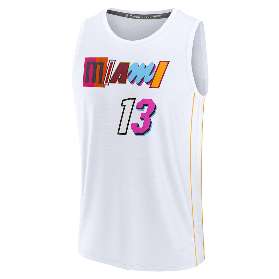 Custom #13 White 2022 MIA Basketball Shirt Top