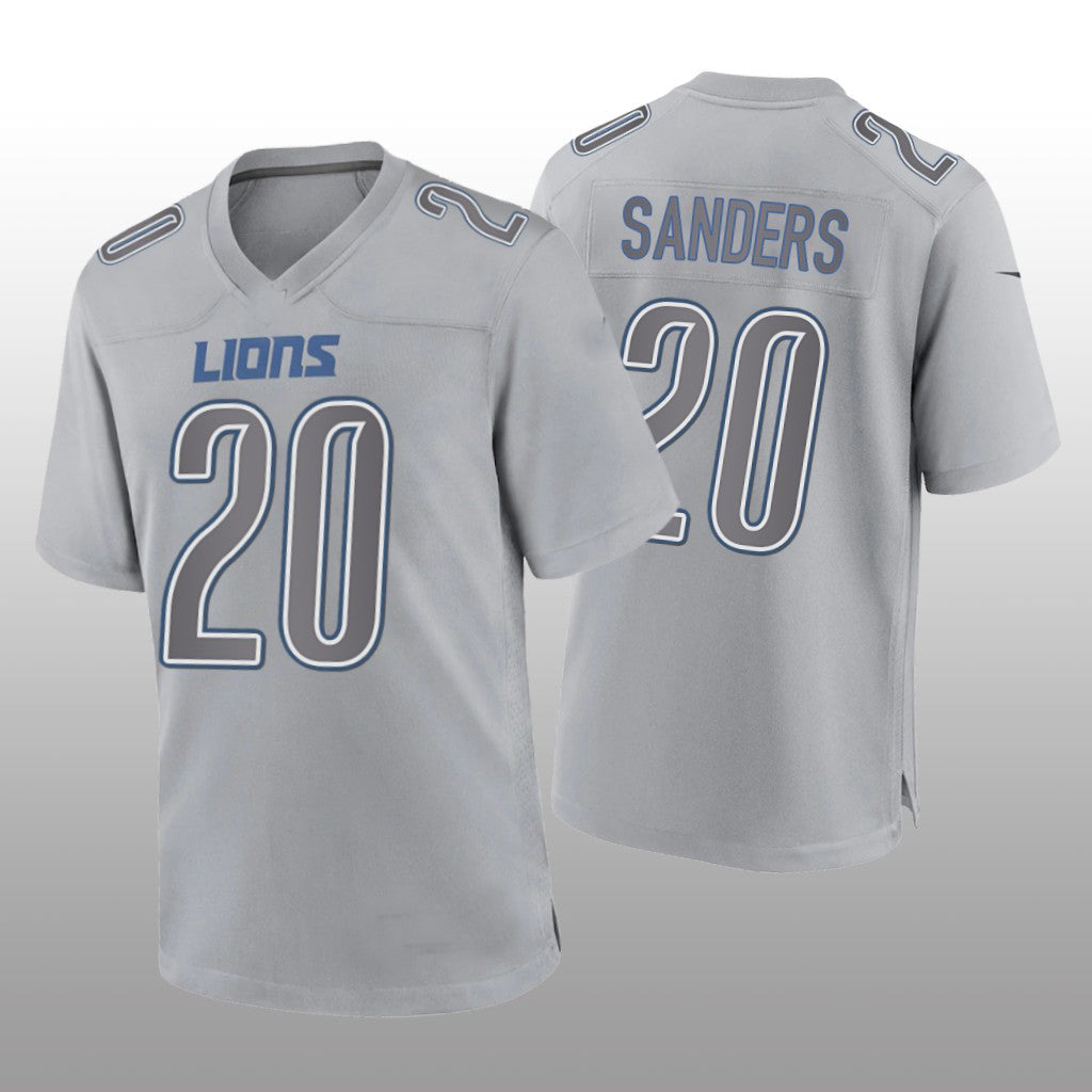 Custom #20 Gray DET Football Shirt Top