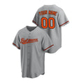 Custom Gray BAL Baseball Shirt Top