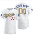 Custom White LAD Baseball Shirt Top