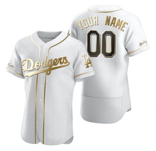 Custom White LAD Baseball Shirt Top