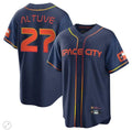 Custom #27 Navy 2022 City Connect HOU Baseball Shirt Top