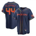 Custom #44 Navy 2022 City Connect HOU Baseball Shirt Top