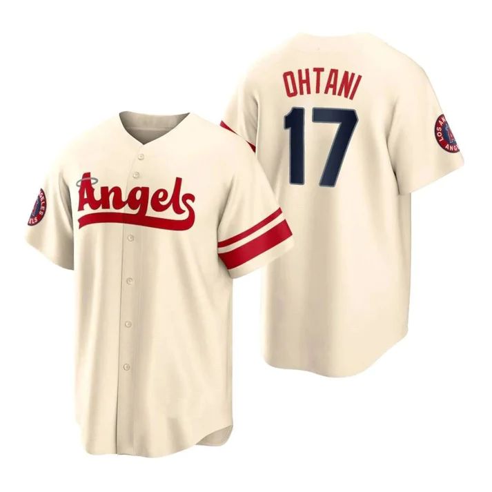 Custom #17 Cream 2022 City Connect LAA Baseball Shirt Top