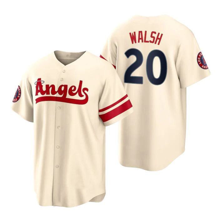Custom #20 Cream 2022 City Connect LAA Baseball Shirt Top