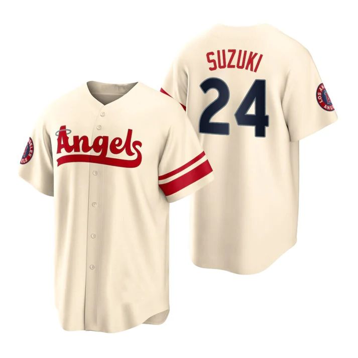 Custom #24 Cream 2022 City Connect LAA Baseball Shirt Top