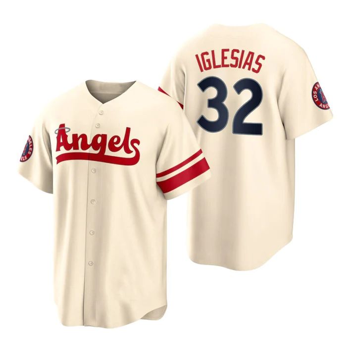 Custom #32 Cream 2022 City Connect LAA Baseball Shirt Top