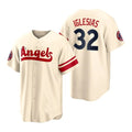 Custom #32 Cream 2022 City Connect LAA Baseball Shirt Top
