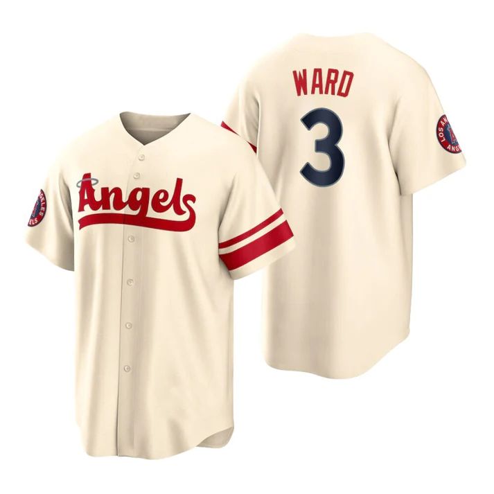 Custom #3 Cream 2022 City Connect LAA Baseball Shirt Top