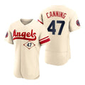 Custom #47 Cream 2022 City Connect LAA Baseball Shirt Top