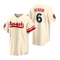 Custom #6 Cream 2022 City Connect LAA Baseball Shirt Top