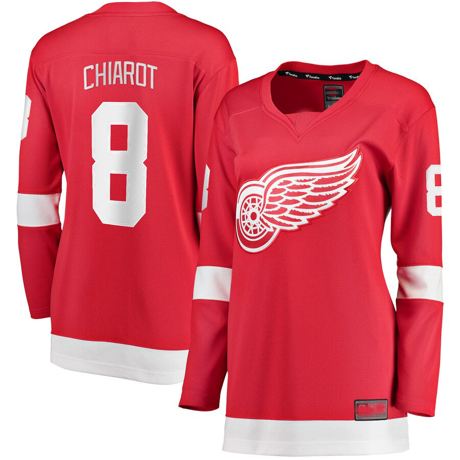 Custom #8 Red DET Hockey Shirt Top