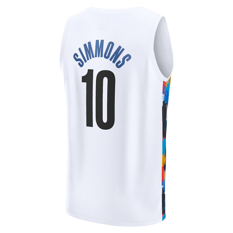 Custom #10 White 2022 BKN Basketball Shirt Top
