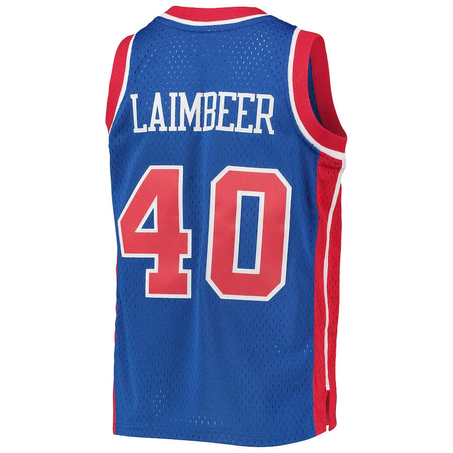Custom #40 Blue 1988 DET Basketball Shirt Top