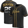 Custom #25 Black ATL Baseball Shirt Top