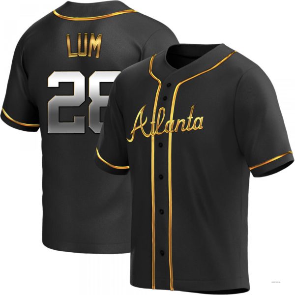 Custom #28 Black ATL Baseball Shirt Top
