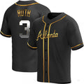 Custom #3 Black ATL Baseball Shirt Top