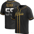 Custom #55 Black ATL Baseball Shirt Top