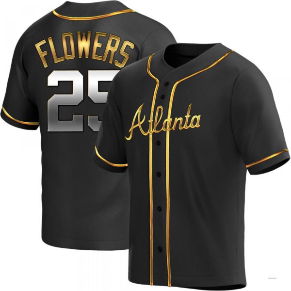 Custom #25 Black ATL Baseball Shirt Top