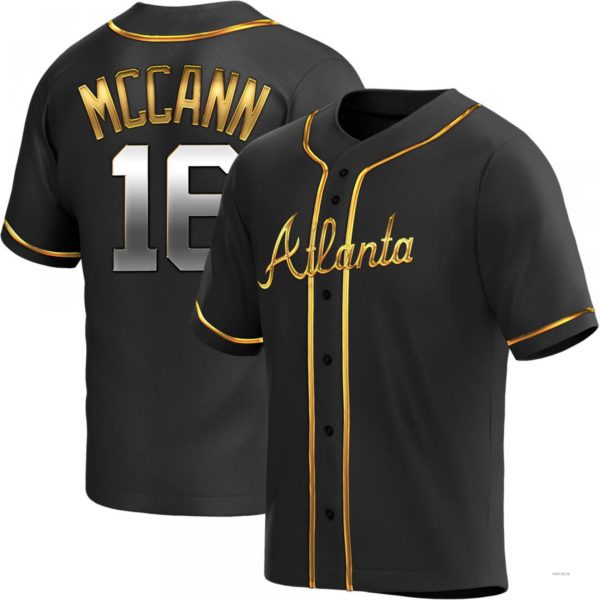 Custom #16 Black ATL Baseball Shirt Top