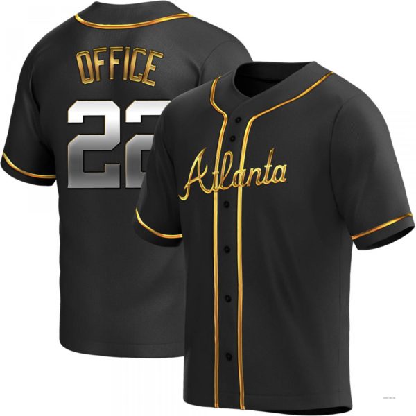 Custom #22 Black ATL Baseball Shirt Top