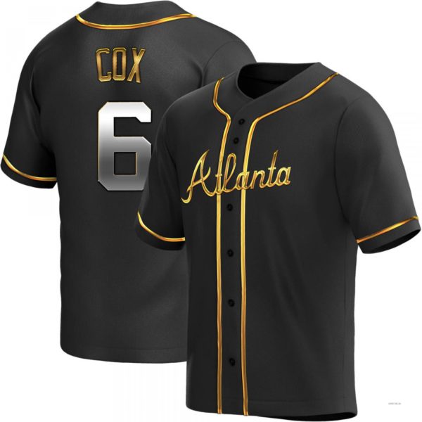 Custom #6 Black ATL Baseball Shirt Top